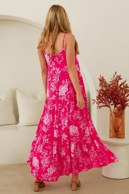 Avamia Winifred Maxi Dress Pink Floral