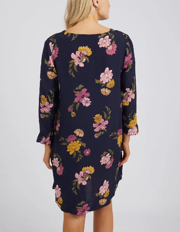 Elm Sweet Pea Shift Dress Navy Floral