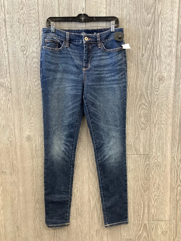 Jeans Skinny By St Johns Bay In Blue Denim, Size: 10