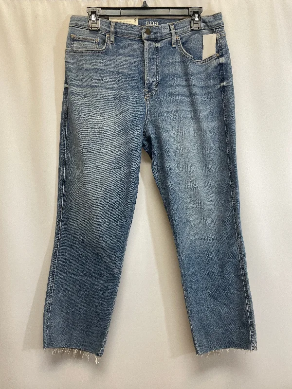 Jeans Straight By Ana In Blue Denim, Size: 12petite