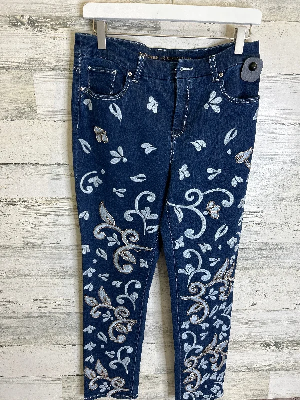 Jeans Straight By Chicos In Blue, Size: 4