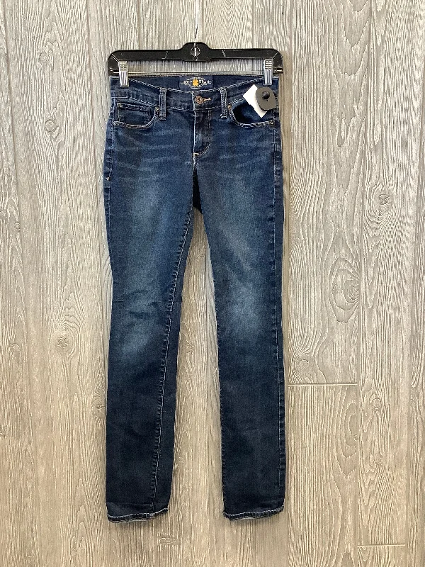 Jeans Straight By Lucky Brand In Blue Denim, Size: 0