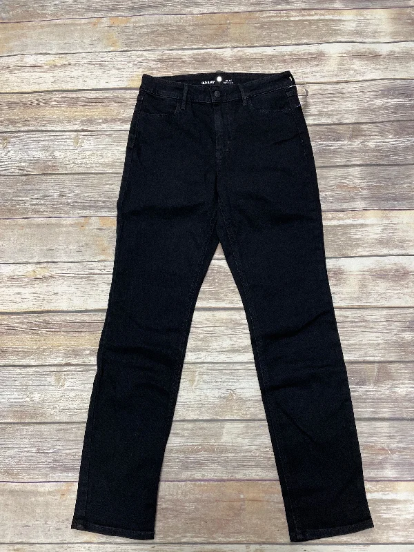 Jeans Straight By Old Navy In Black Denim, Size: 6