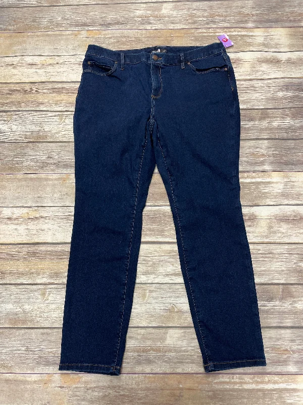 Jeans Straight By Simply Vera In Blue, Size: 18w