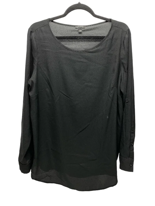 Top Long Sleeve By Ann Taylor In Black, Size: L