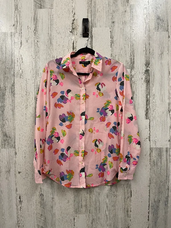 Top Long Sleeve By Banana Republic In Pink, Size: S