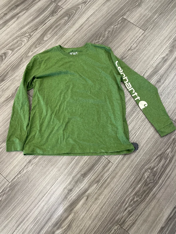 Top Long Sleeve By Carhartt In Green, Size: Xl