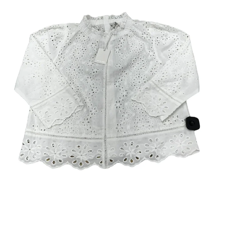 Top Long Sleeve By Cmc In White, Size: S