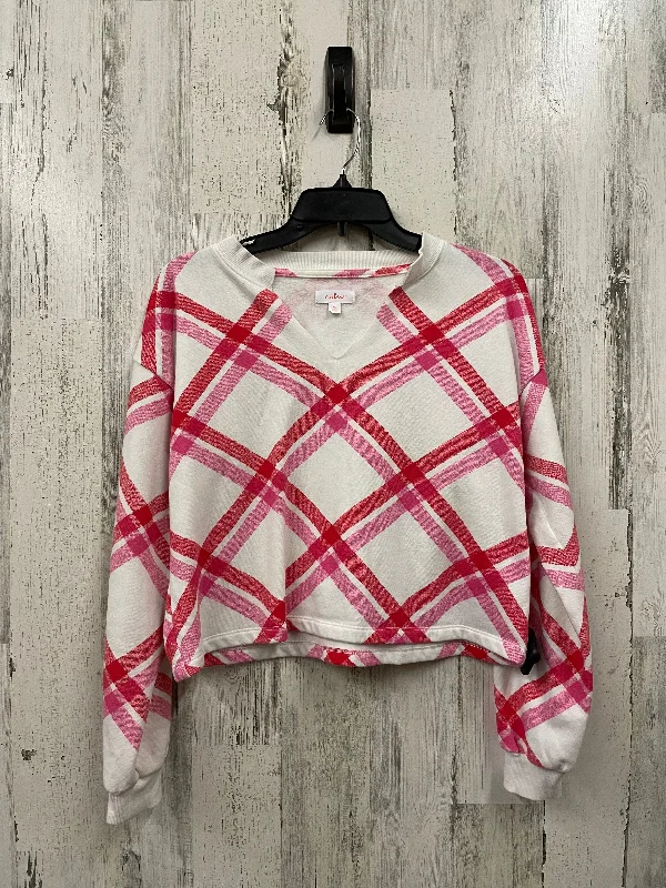 Top Long Sleeve By Colsie In Pink & White, Size: Xs