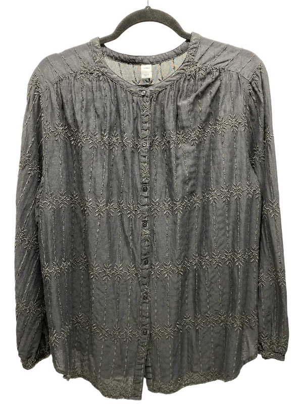 Top Long Sleeve By Old Navy In Grey, Size: L