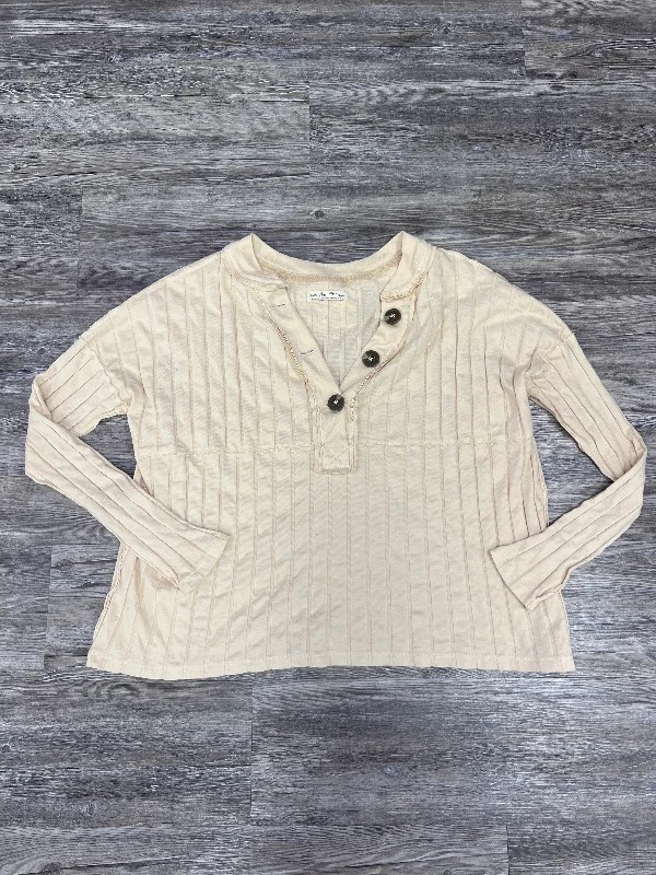 Top Long Sleeve By We The Free In Tan, Size: M