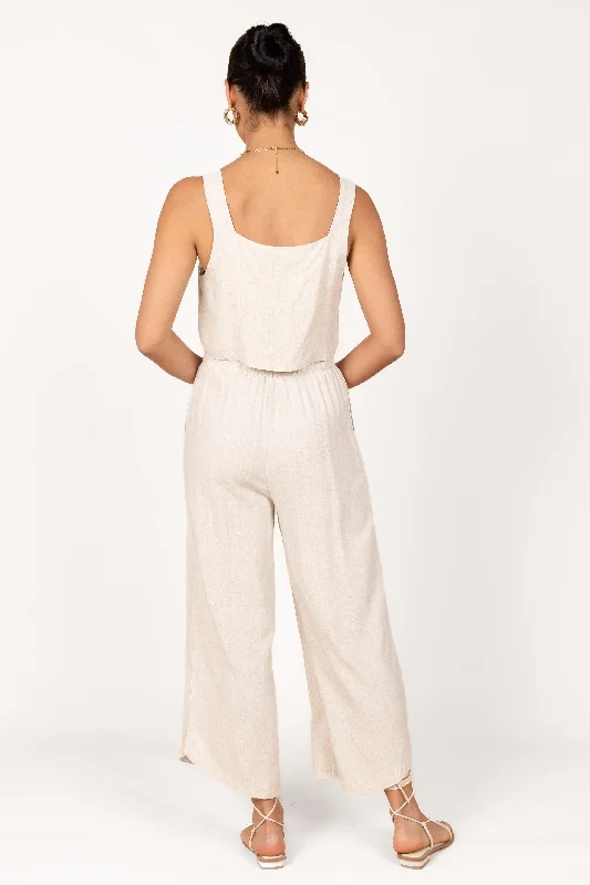 Eleanor High Waisted Pants - Beige