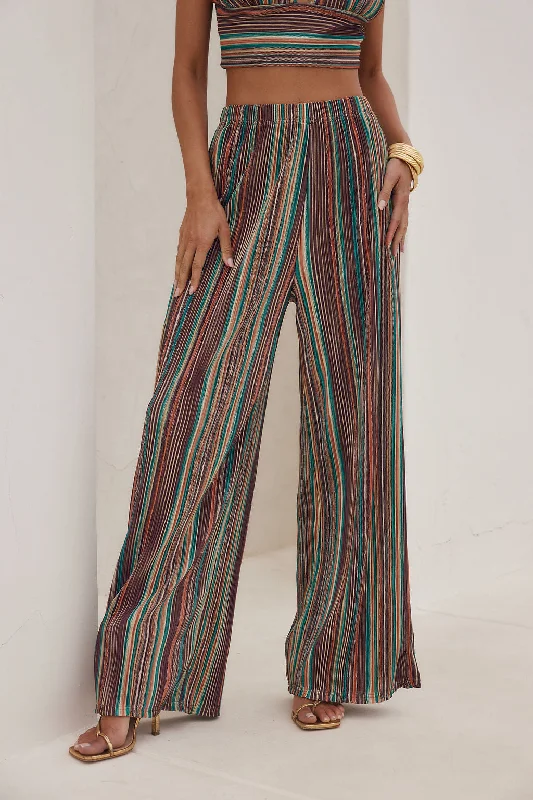 High Tide Striped Plisse Pants