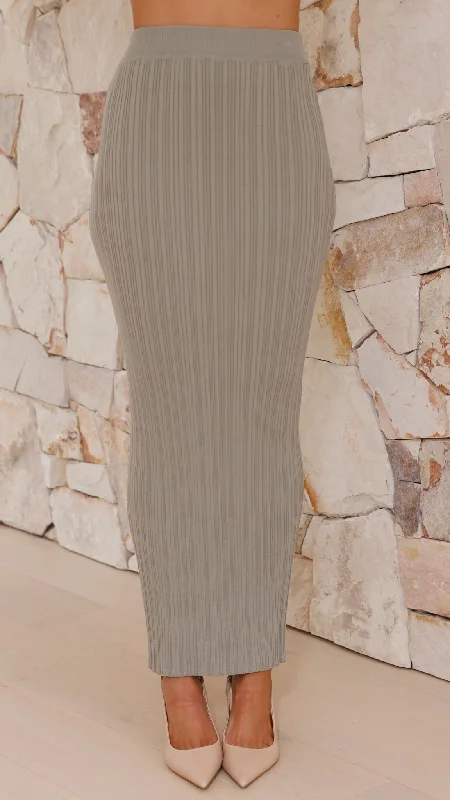 Isla Maxi Skirt - Khaki