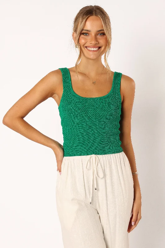 Soji Knitted Tank - Green