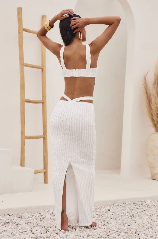 West Coast White Maxi Skirt