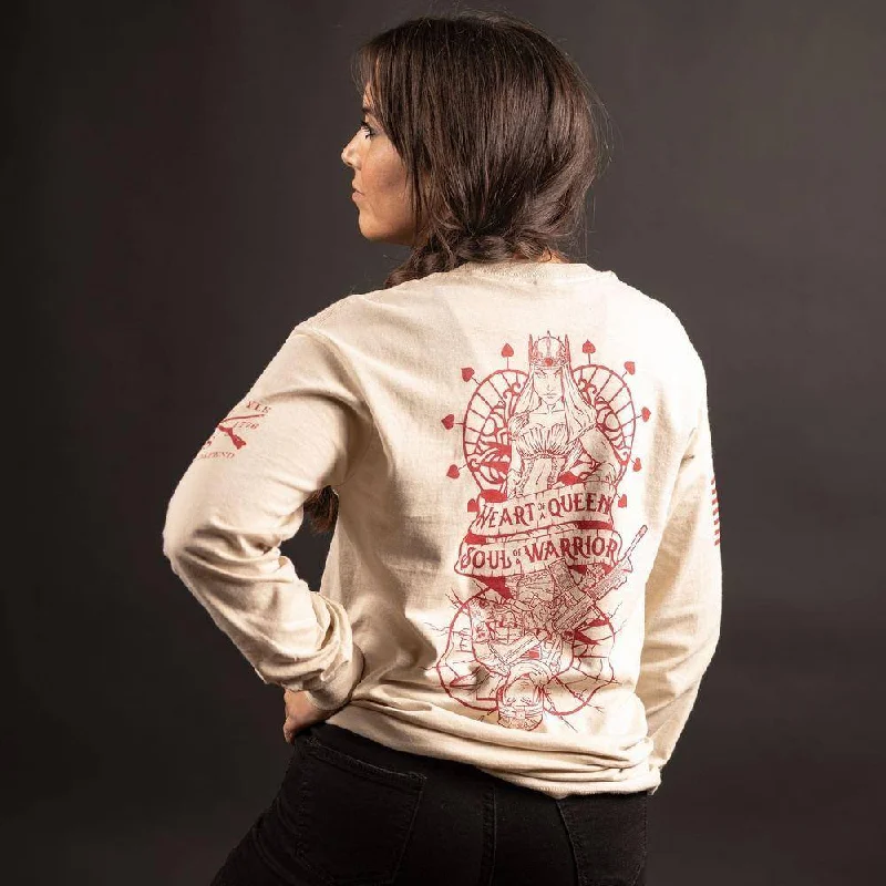 Women's Heart and Soul of a Warrior Long Sleeve - Sand