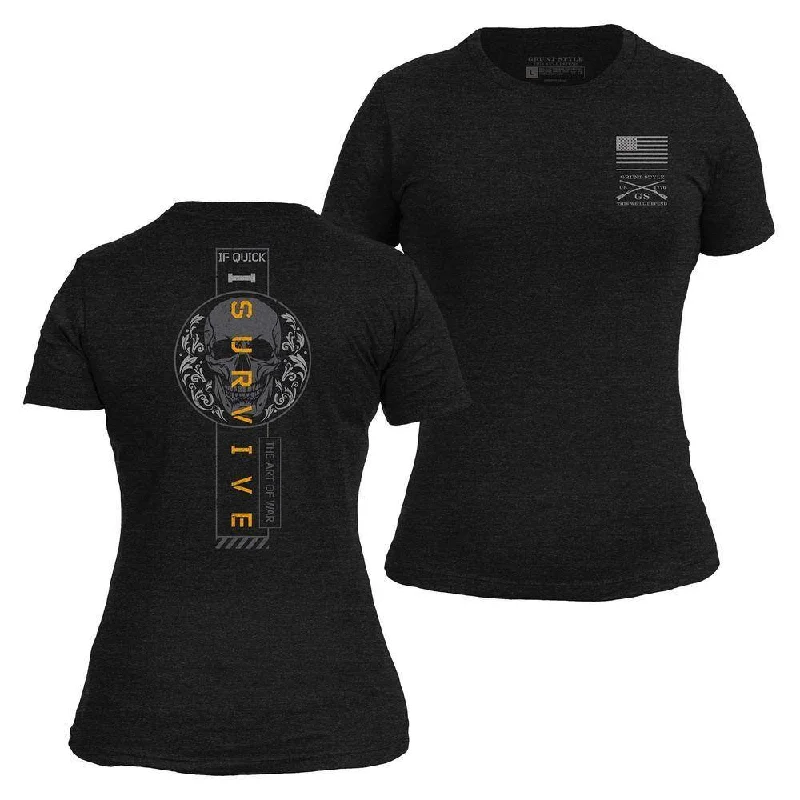 Women's I Survive Slim Fit T-Shirt - Black