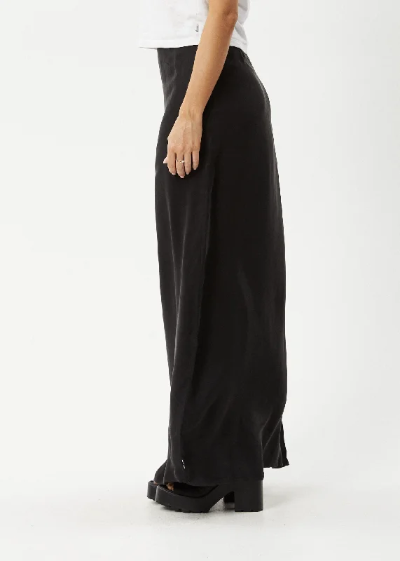 AFENDS Womens Grace - Cupro Maxi Skirt - Black