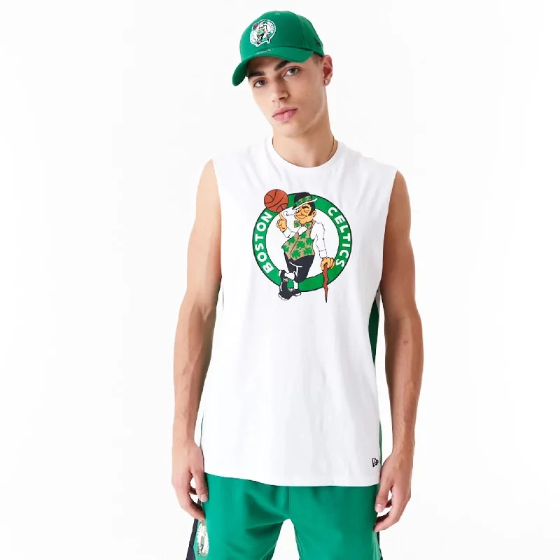 Boston Celtics Colour Block White Tank Top