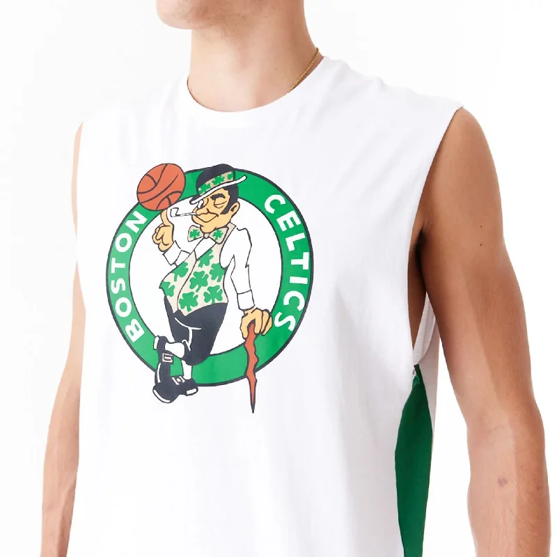 Boston Celtics Colour Block White Tank Top