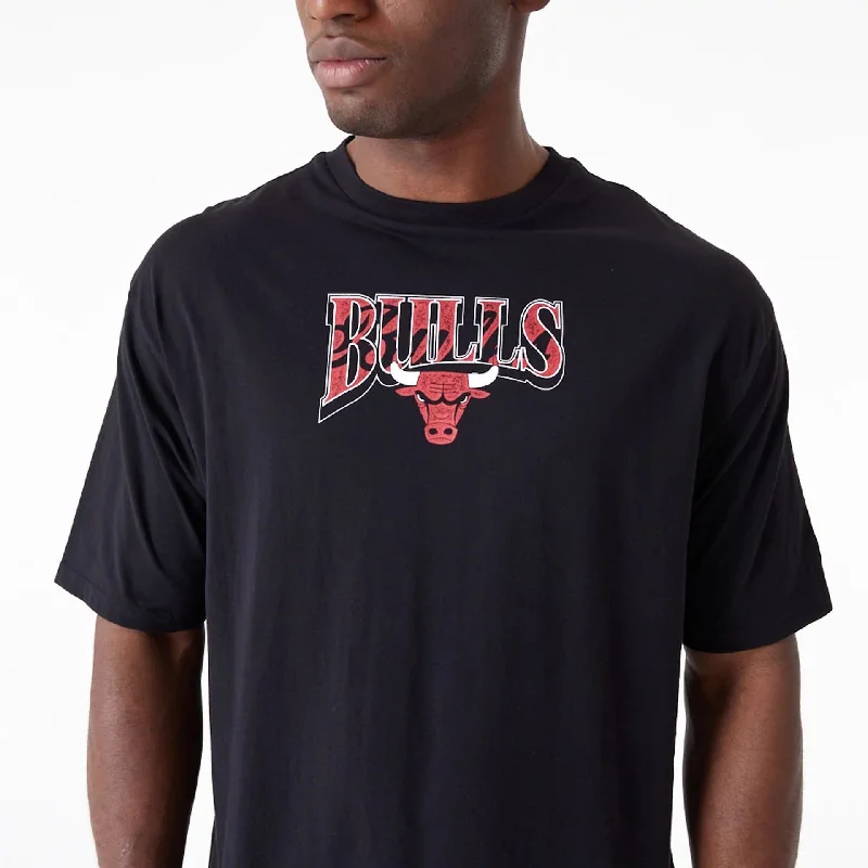 Chicago Bulls NBA Championship Black Oversized T-Shirt