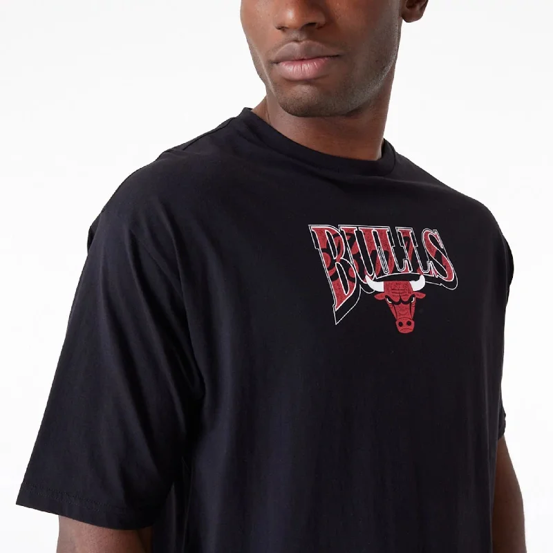 Chicago Bulls NBA Championship Black Oversized T-Shirt