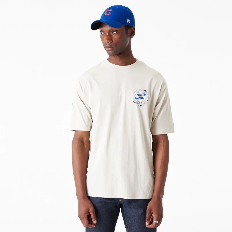 Chicago Cubs Baseball Oversized Graphic Stone T-Shirt