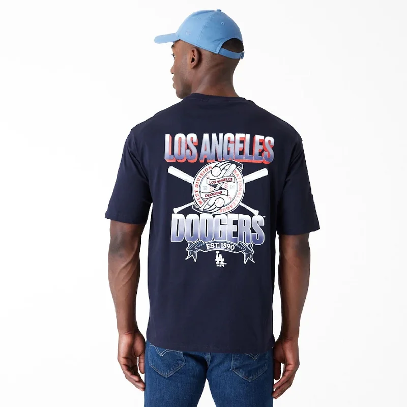 LA Dodgers Baseball Graphic Navy Oversized T-Shirt