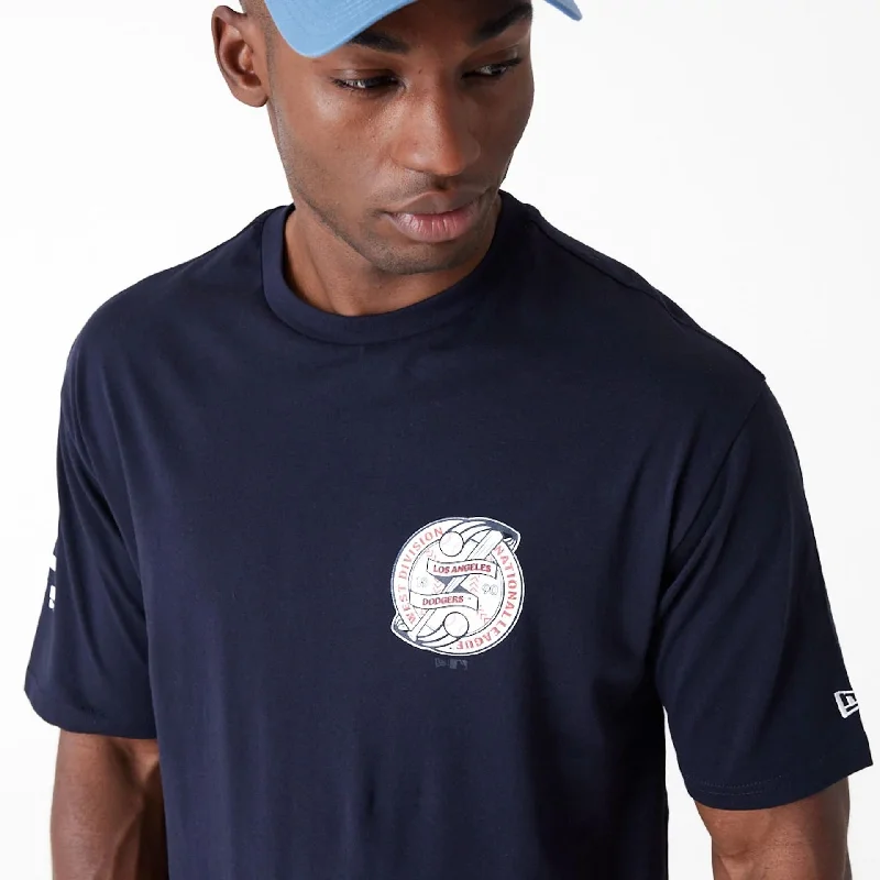 LA Dodgers Baseball Graphic Navy Oversized T-Shirt