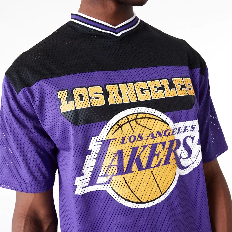 LA Lakers NBA Arch Graphic Jersey Purple T-Shirt