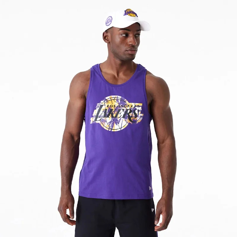 LA Lakers NBA Palm Tree Infill Purple Tank Top