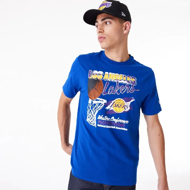 LA Lakers NBA Player Graphic Blue T-Shirt