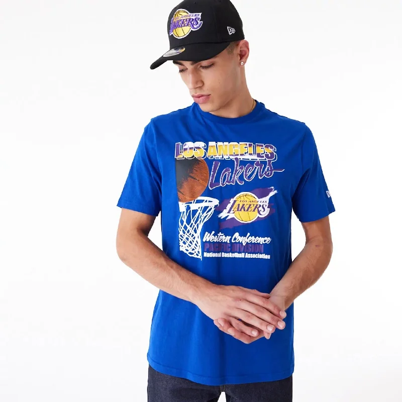 LA Lakers NBA Player Graphic Blue T-Shirt