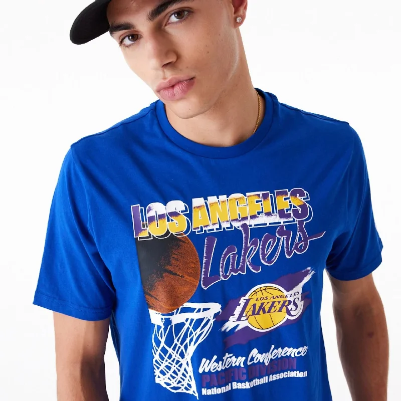 LA Lakers NBA Player Graphic Blue T-Shirt