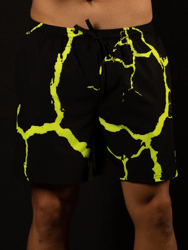 Neon Electro Shock 6"" Swim Trunks