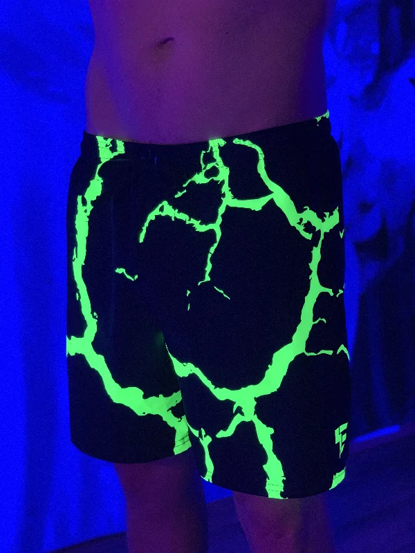 Neon Electro Shock 6"" Swim Trunks