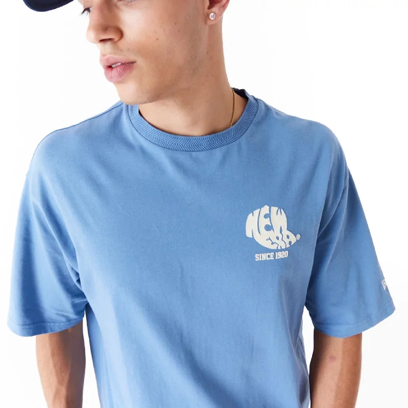 New Era Graphic Blue Oversized T-Shirt