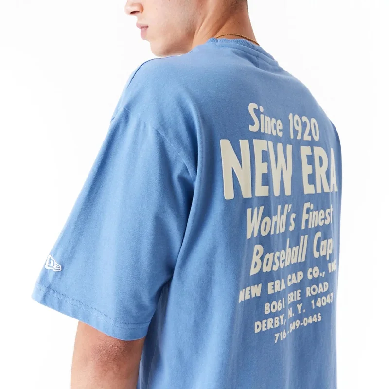 New Era Graphic Blue Oversized T-Shirt