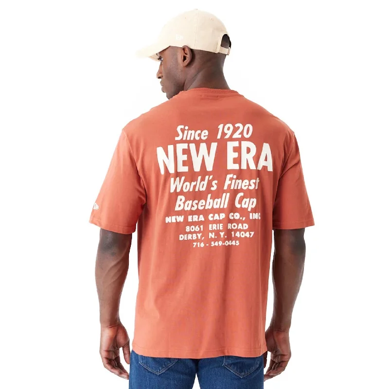 New Era Graphic Brown Oversized T-Shirt