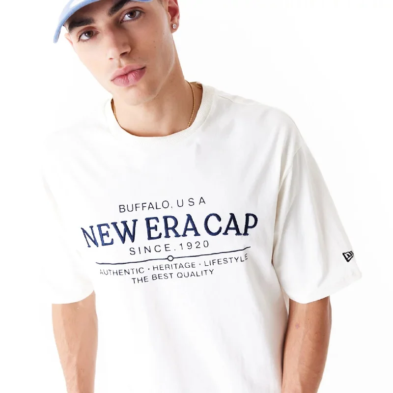 New Era Graphic White Oversized T-Shirt