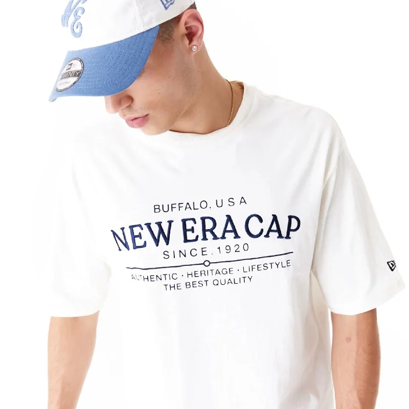 New Era Graphic White Oversized T-Shirt