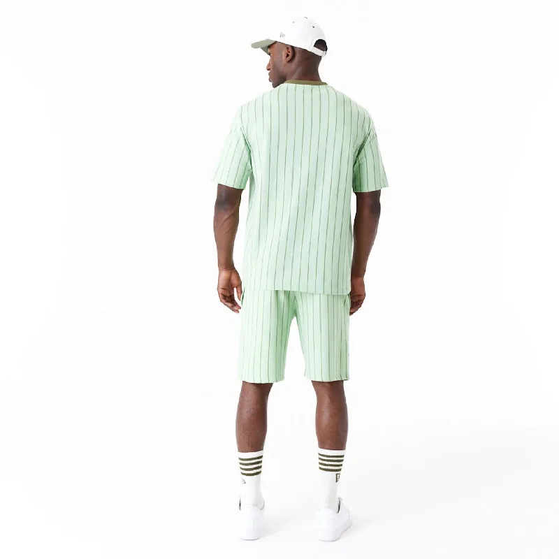 New Era Pinstripe Bright Green Oversized T-Shirt