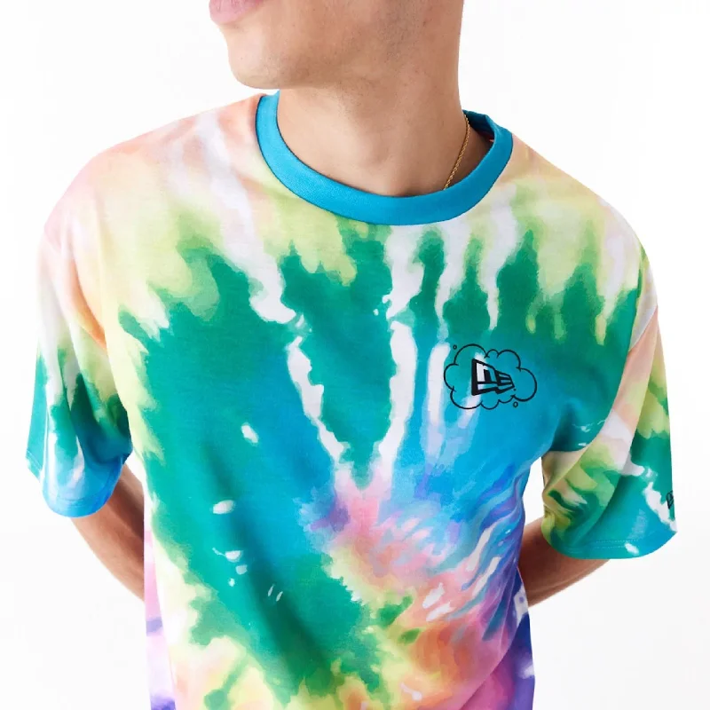 New Era Tie Dye Multi-Coloured Oversized T-Shirt