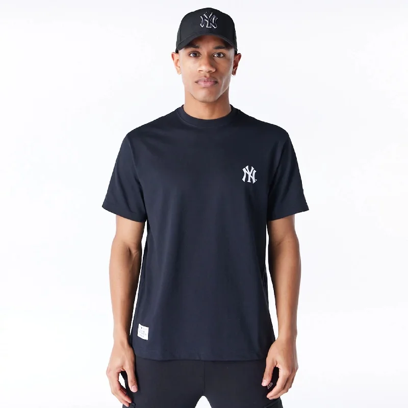 New York Yankees MLB Flower New Era Korea Black T-Shirt