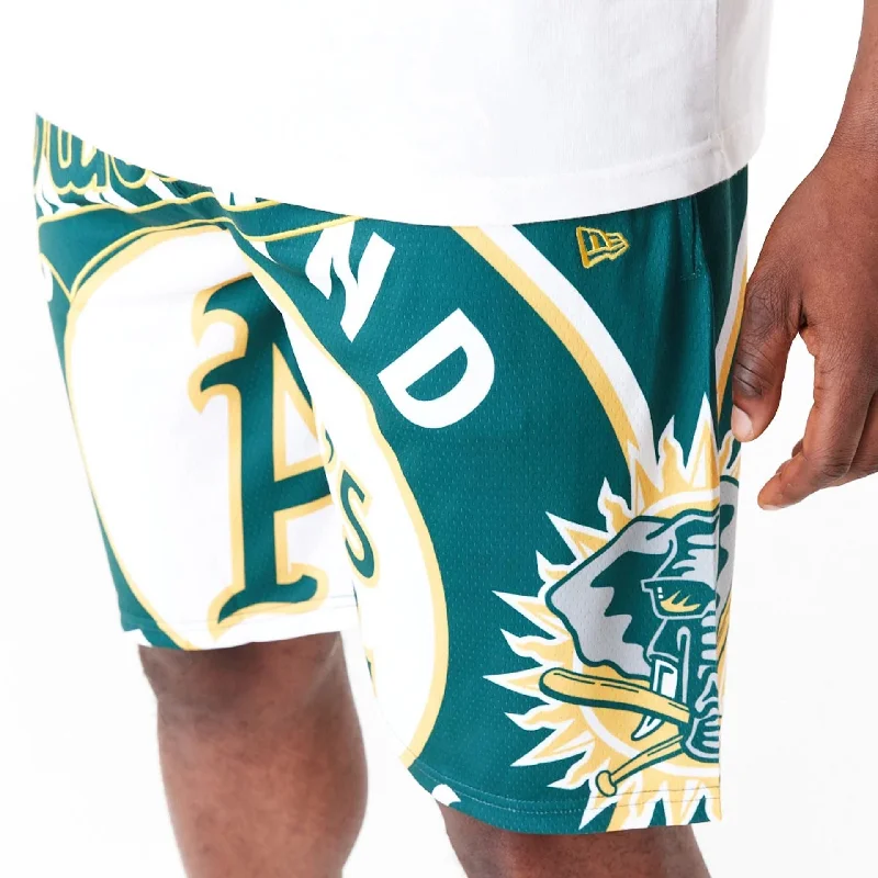 Oakland Athletics MLB Large Logo Dark Green Shorts