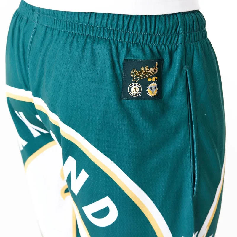 Oakland Athletics MLB Large Logo Dark Green Shorts