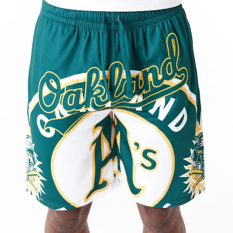 Oakland Athletics MLB Large Logo Dark Green Shorts