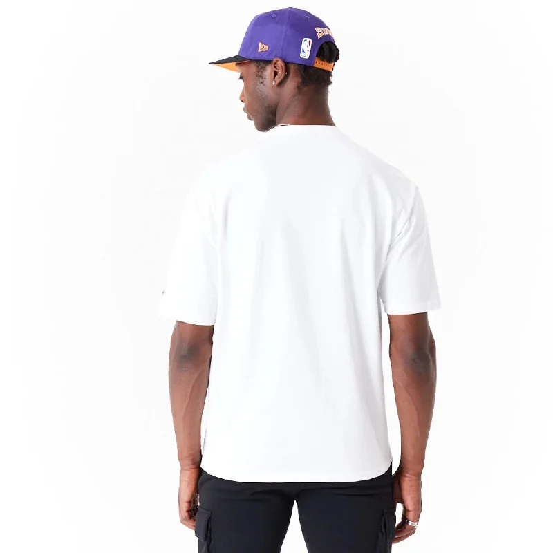 Phoenix Suns NBA Large Wordmark White Oversized T-Shirt