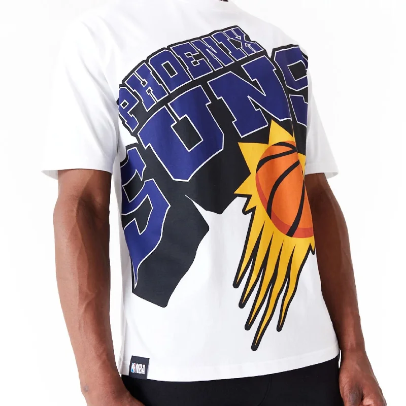 Phoenix Suns NBA Large Wordmark White Oversized T-Shirt